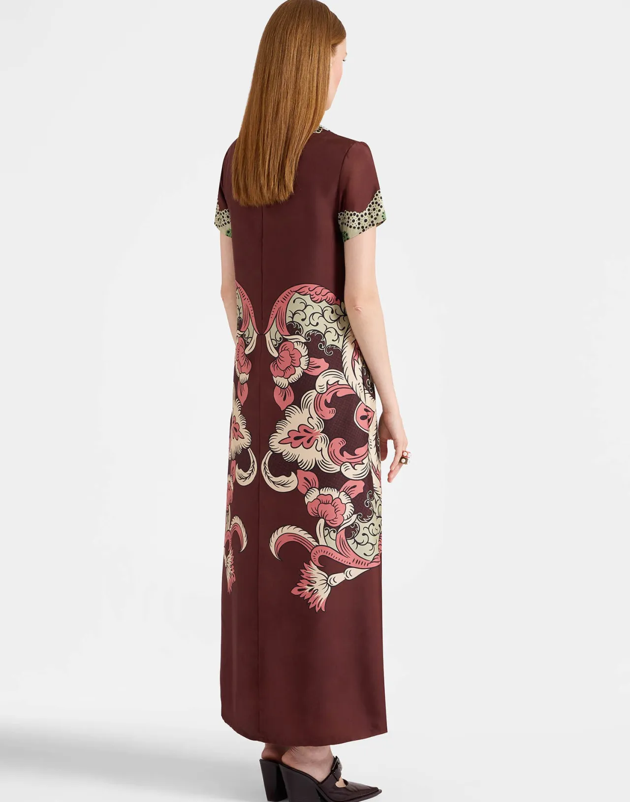 Outlet La DoubleJ Swing DressPortal Placée Brown in Silk Twill