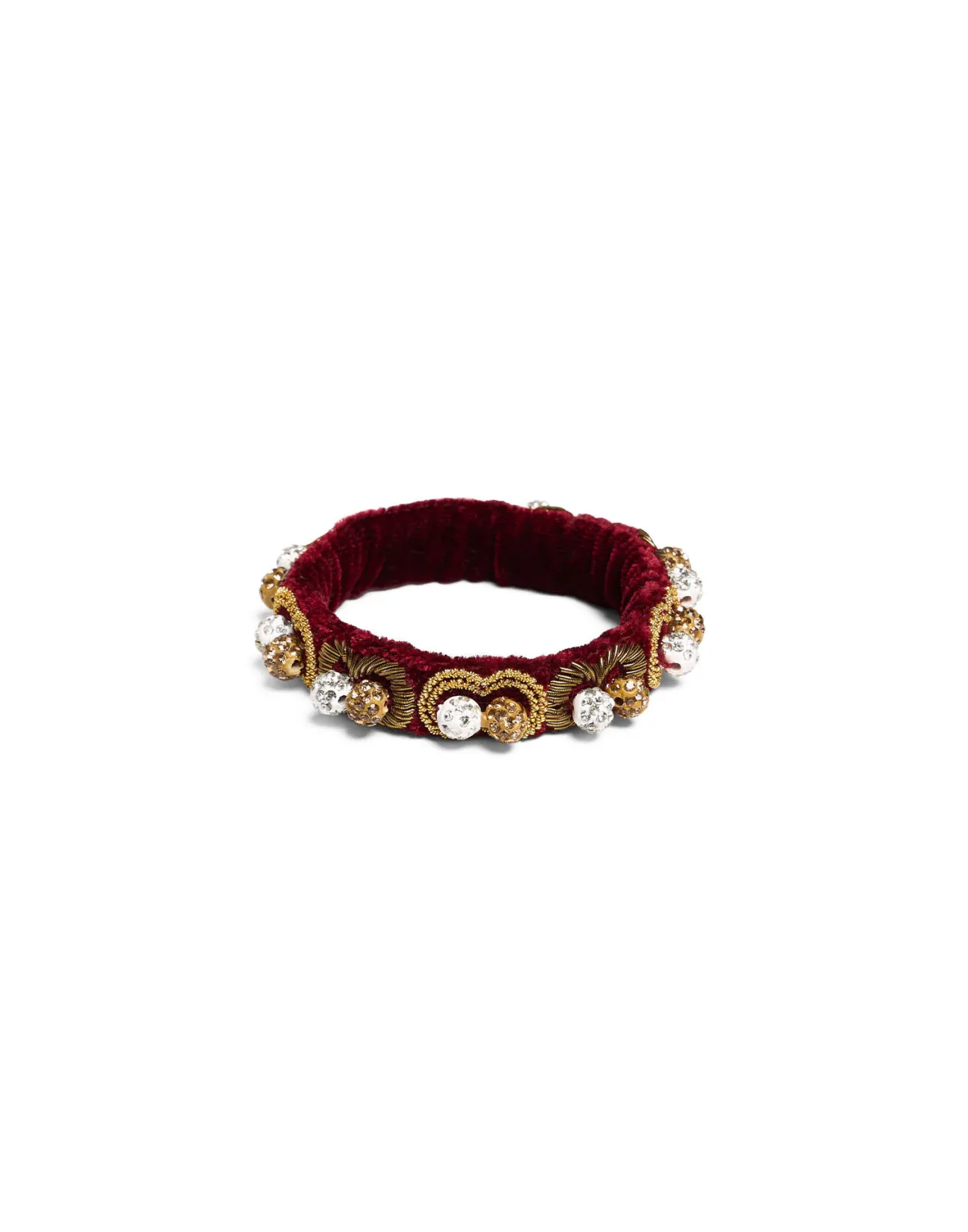 Best Sale La DoubleJ Tesoro BraceletSolid Burgundy in Velvet