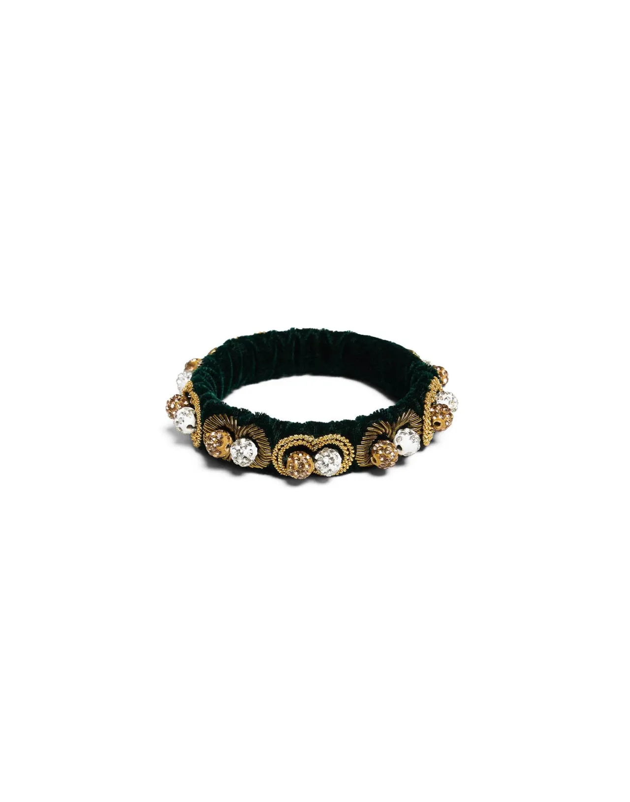 Cheap La DoubleJ Tesoro BraceletSolid Camouflage Green in Velvet