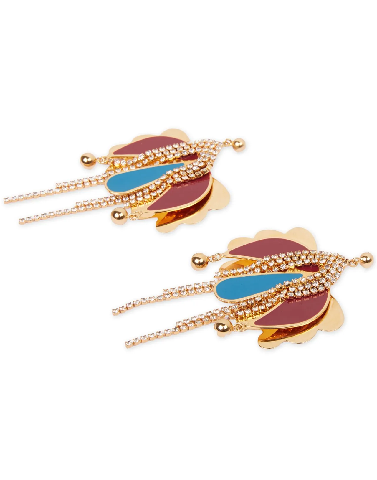 Clearance La DoubleJ Tulip EarringsOro Bordeaux in Bras