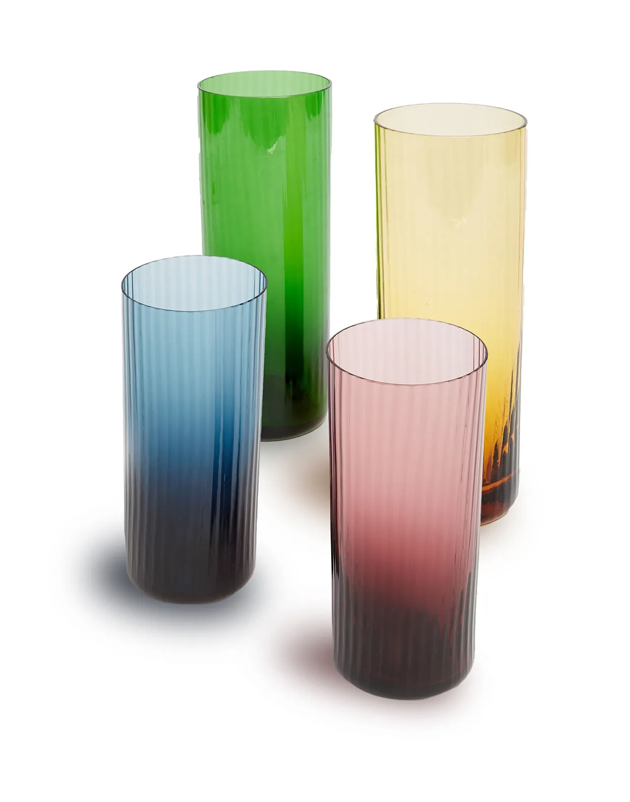 Best La DoubleJ Tumbler Glass Set of 4Misty Rainbow Mix in Glass