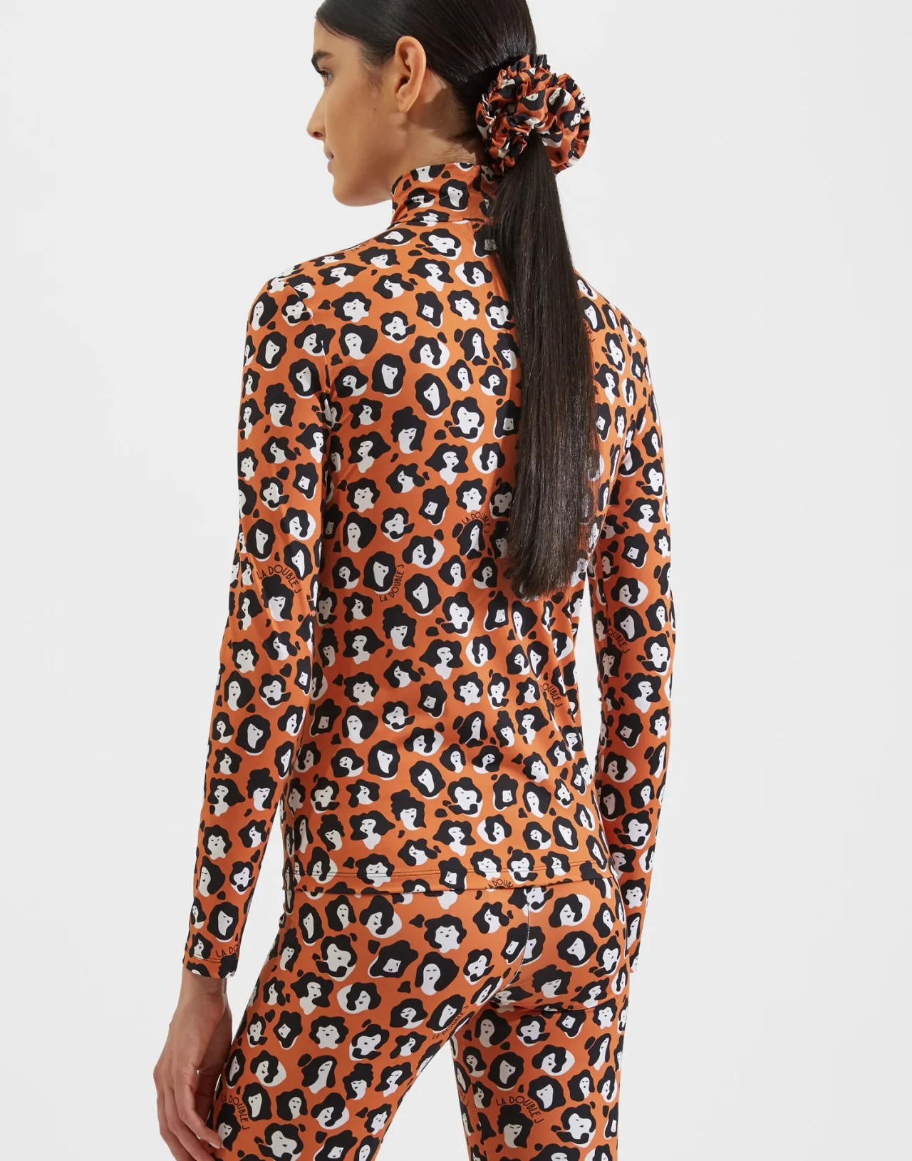 Shop La DoubleJ TurtleneckLady Leopard in Skinny Jersey