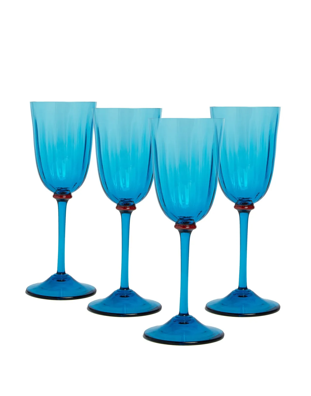 Best La DoubleJ Wine Glass Set of 4Azzuro in Murano Glass