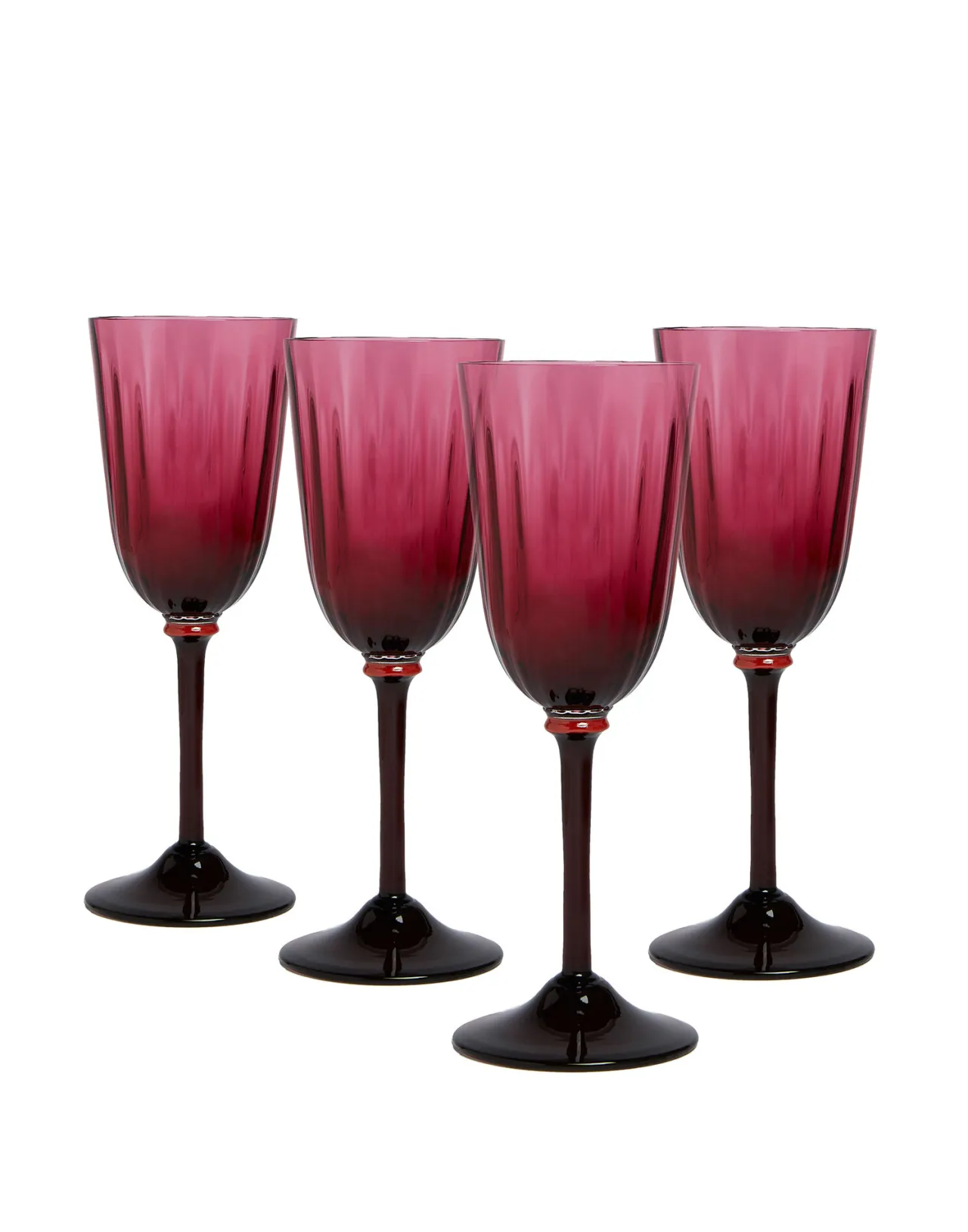 Cheap La DoubleJ Wine Glass Set of 4Fuxia in Murano Glass