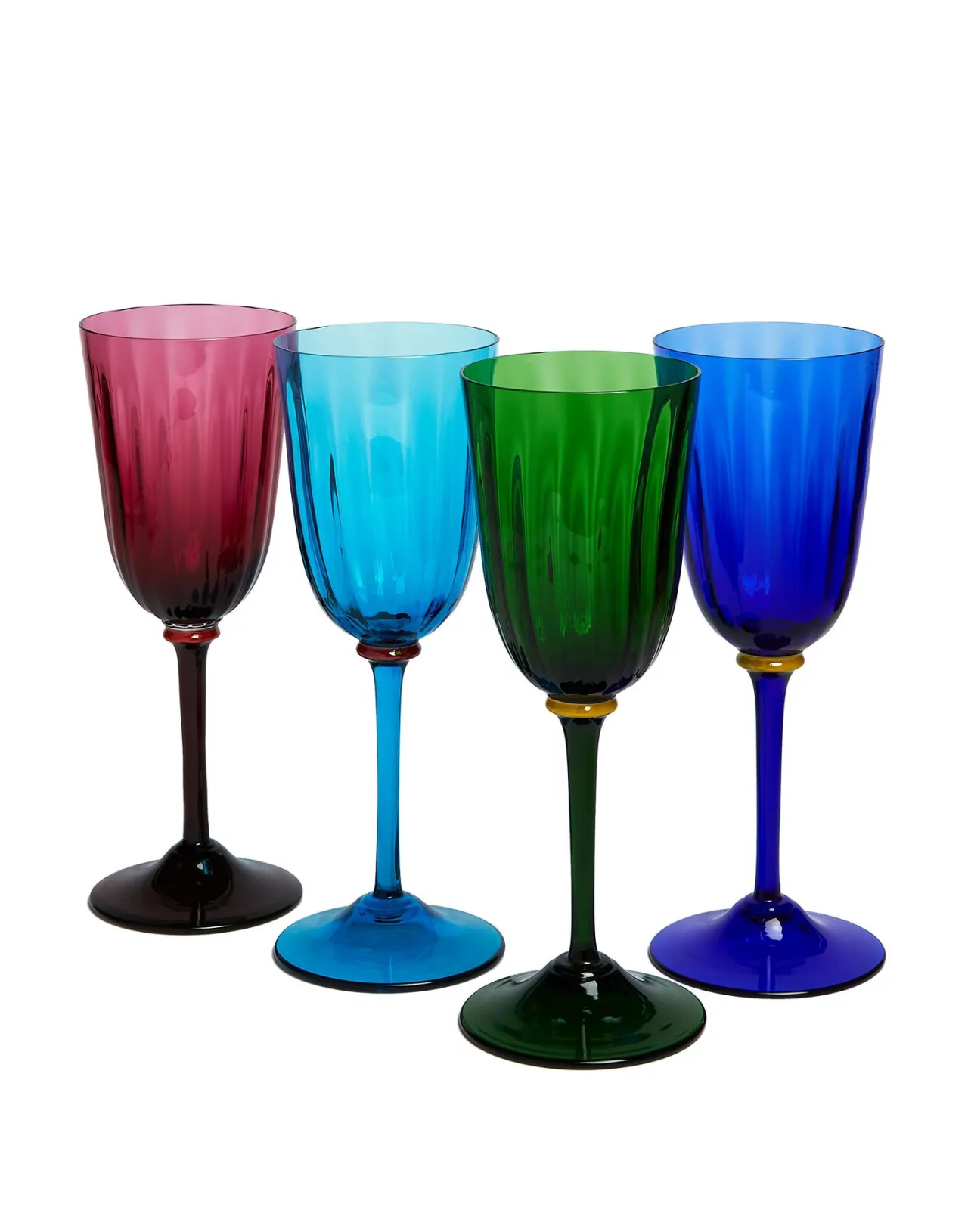 Cheap La DoubleJ Wine Glass Set of 4Rainbow in Murano Glass