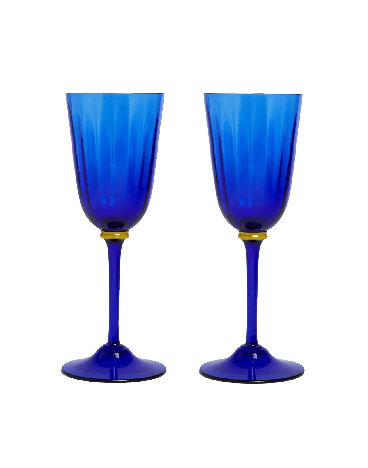 Hot La DoubleJ Wine Glasses Set Of 2Blue in Murano Glass