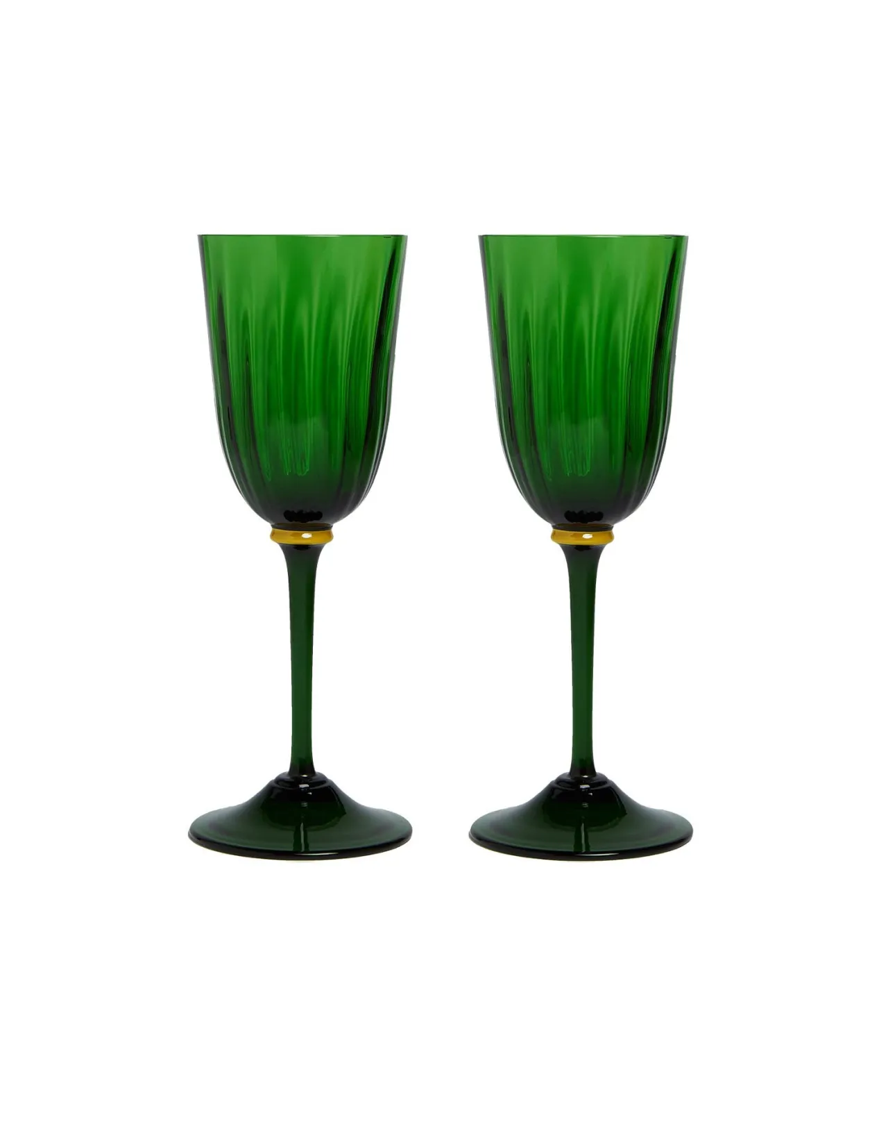 Online La DoubleJ Wine Glasses Set Of 2Green in Murano Glass