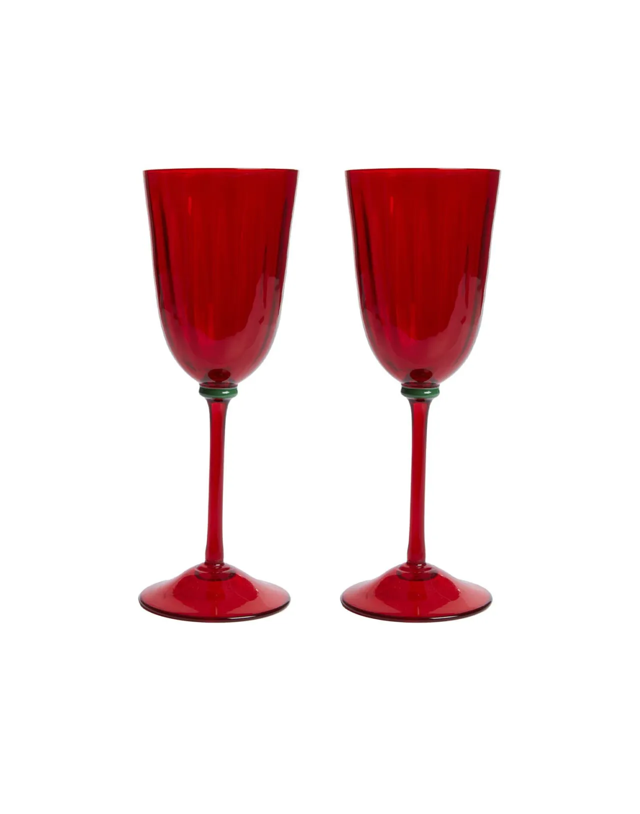 Fashion La DoubleJ Wine Rainbow Glasses Set Of 2Red in Murano Glass